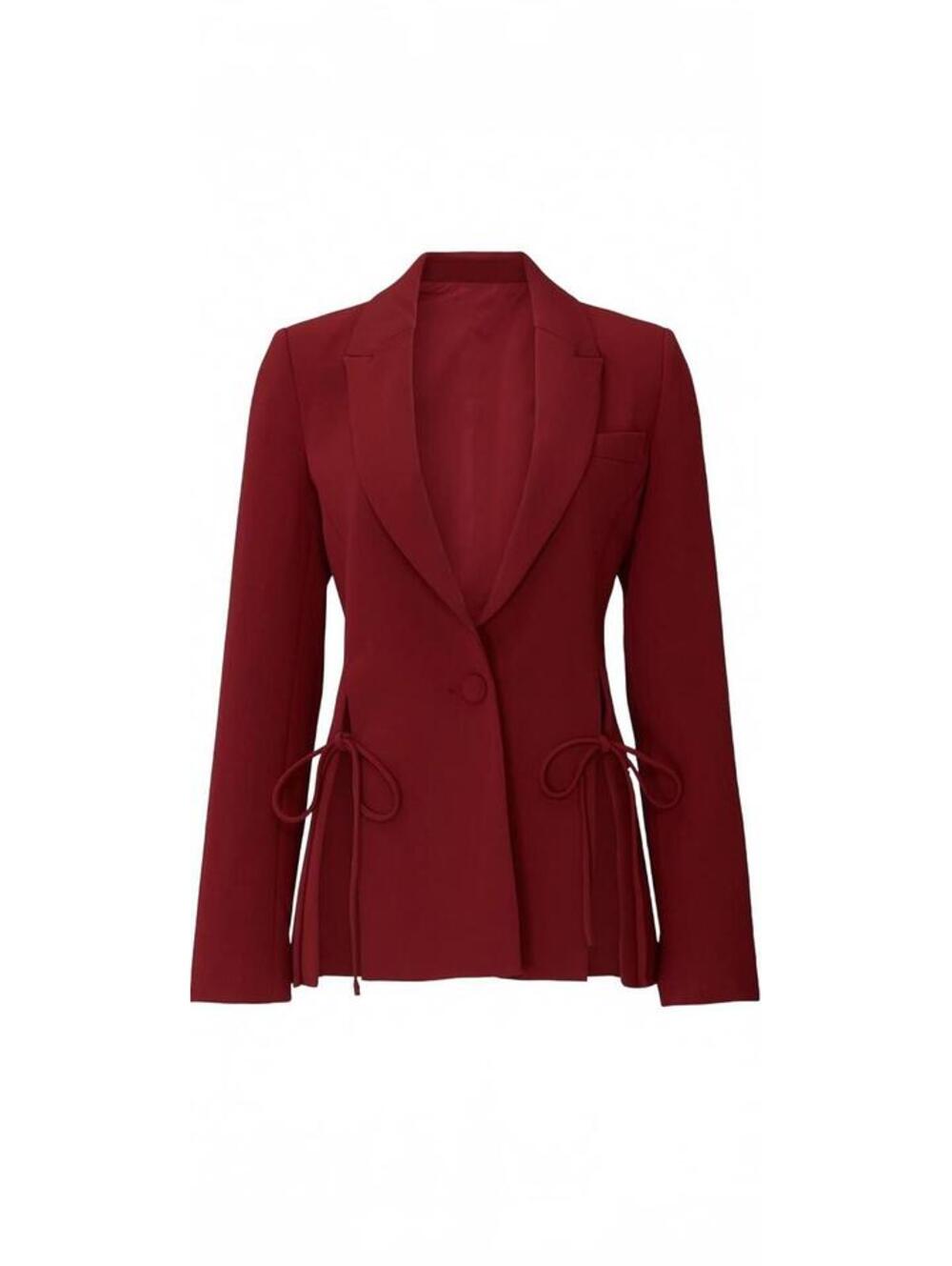 Prabal Gurung Collective Burgundy Red Runway Women Blaze Side Tie Details Size 0